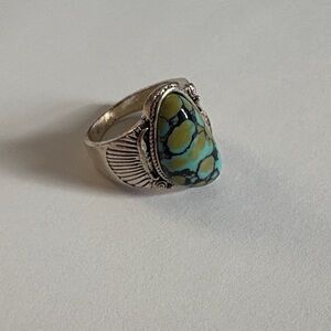 Victoria Emerson Silver Turquoise Ring size 8